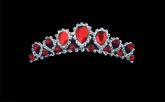 Tiara Escarlate de Pente para Daminha