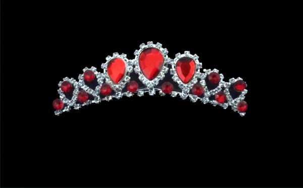 Tiara Escarlate de Pente para Daminha