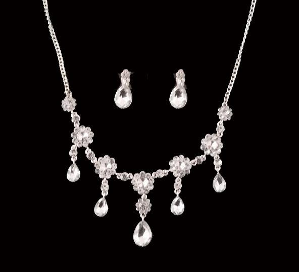 Conjunto de jóias de Liga com Rhinestone
